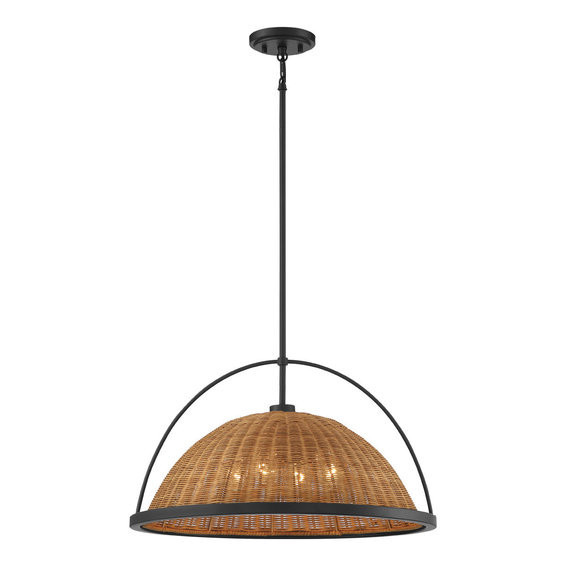 Carly Rattan Pendant - Large | Shades of Light