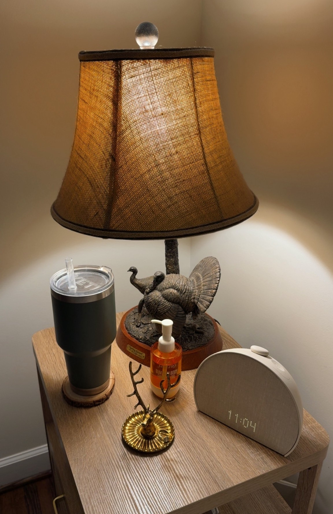 My bedroom nightstand: hatch alarm clock, lamp, sol de Janeiro body oil, a jewelry holder and a YETI full of ice water. Sweet dreams 😴💖

#LTKGiftGuide #LTKBeauty #LTKHome