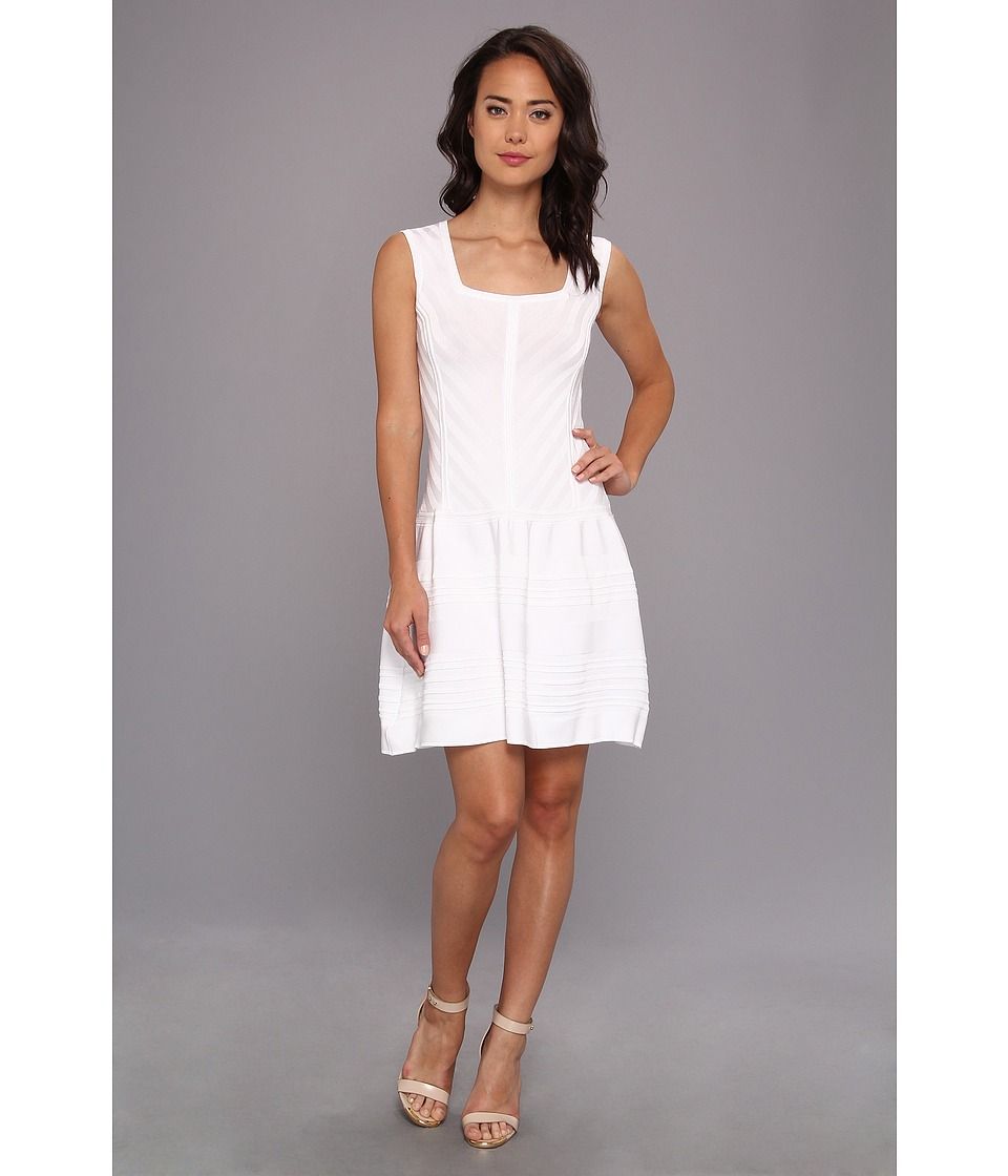 Nanette Lepore Sunrise Shift Dress (White) Women's Dress | Zappos