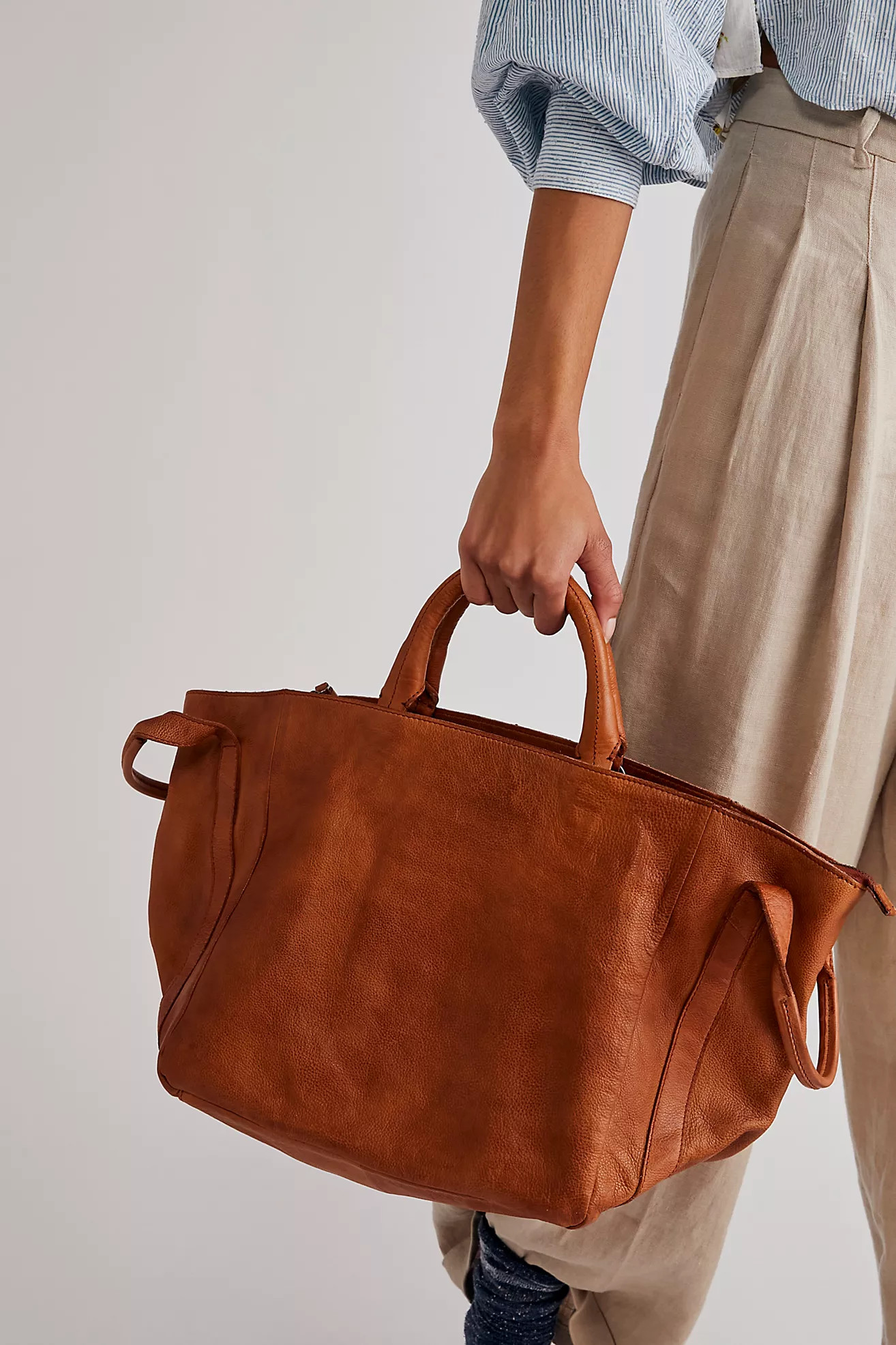 Leslie Leather Tote | Free People (Global - UK&FR Excluded)