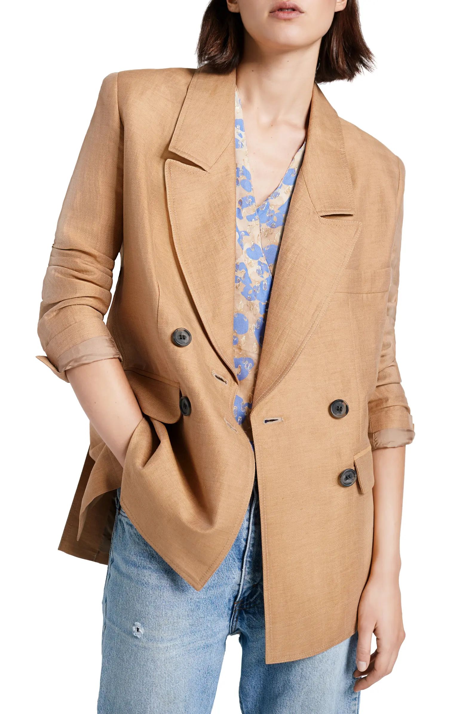 Smythe Oversize Linen & Silk Blazer | Nordstrom | Nordstrom