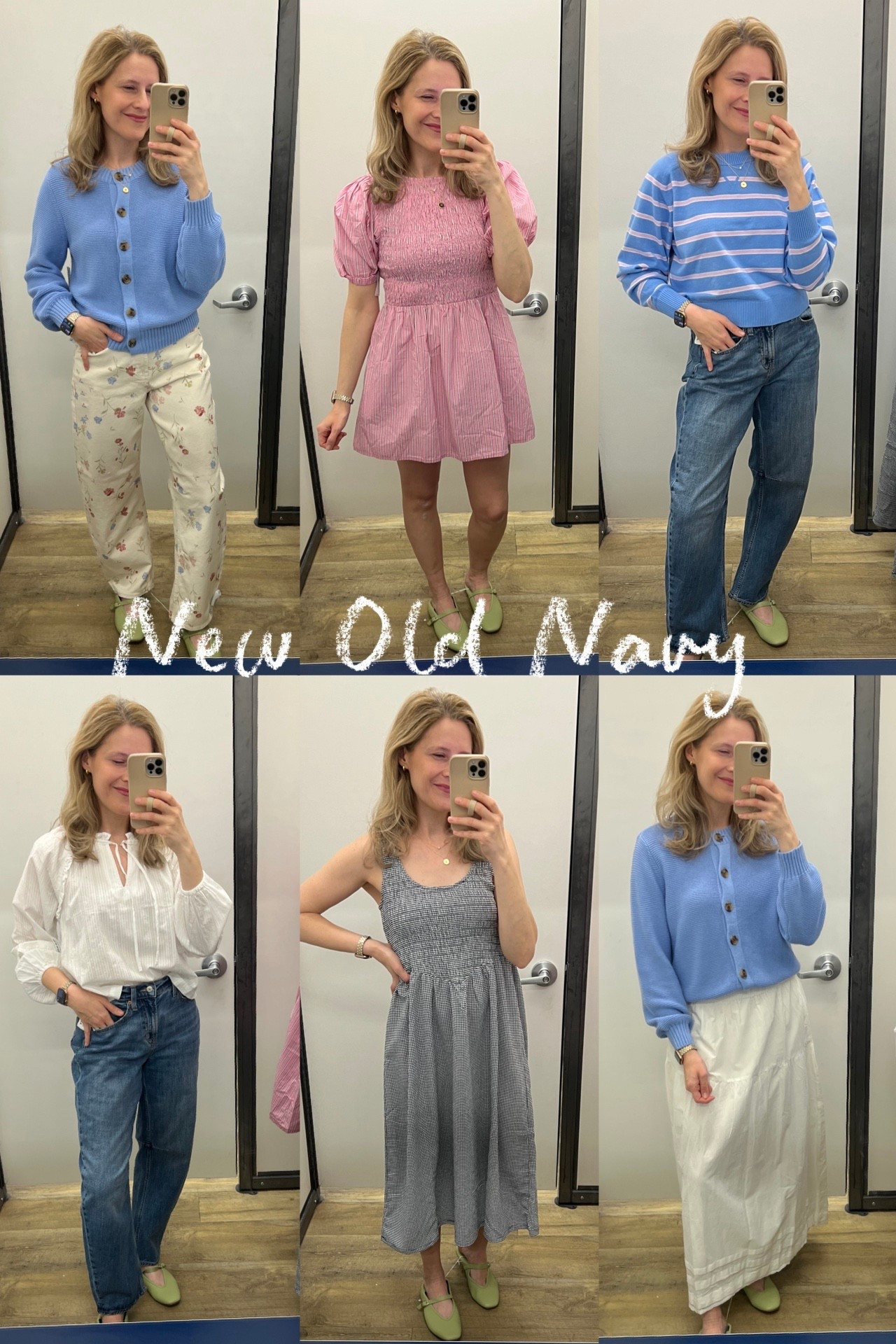 Old Navy spring fashion finds! I love the barrel jeans because I’m 5’8” and they’re nice and long. Run big, I tried the 6 and it was a little loose, so size down one size. I’m wearing a size small in the other items and would prefer a medium in each (except the skirt; stay tts). I’m a small in Walmart Time and Tru but often find I need to size up to medium in Old Navy. Hope that helps! 

#LTKootd