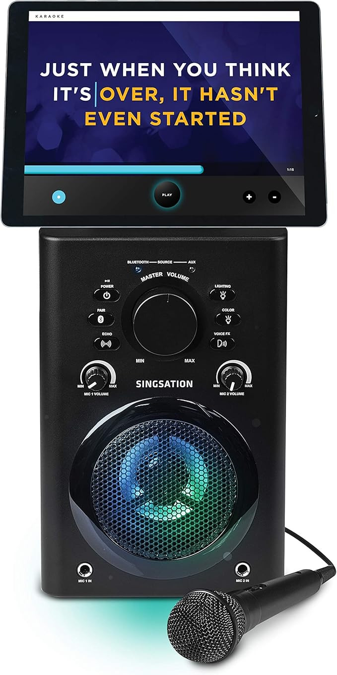 808 Karaoke Machine - Full Karaoke System with Wireless Bluetooth Speaker and Microphone. Works w... | Amazon (US)