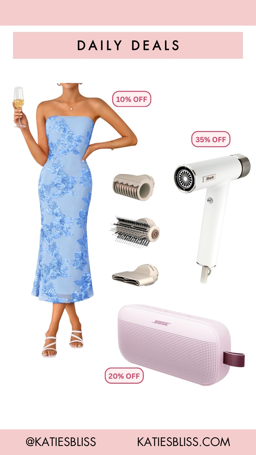 Daily deals ✨

Amazon. Deal. Sale. Markdown. Dress. Wedding guest dress formal. Shark. Hairdryer. Bose. Speaker. 



#LTKSaleAlert #LTKWedding