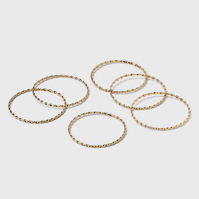 Twisted Bangle Bracelet Set 6pc - A New Day™ Gold | Target