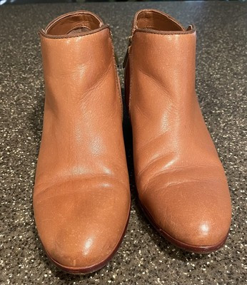 Sam Edelman Petty Chelsea Ankle Boots Brown Saddle Leather Sz 8.5 | eBay US