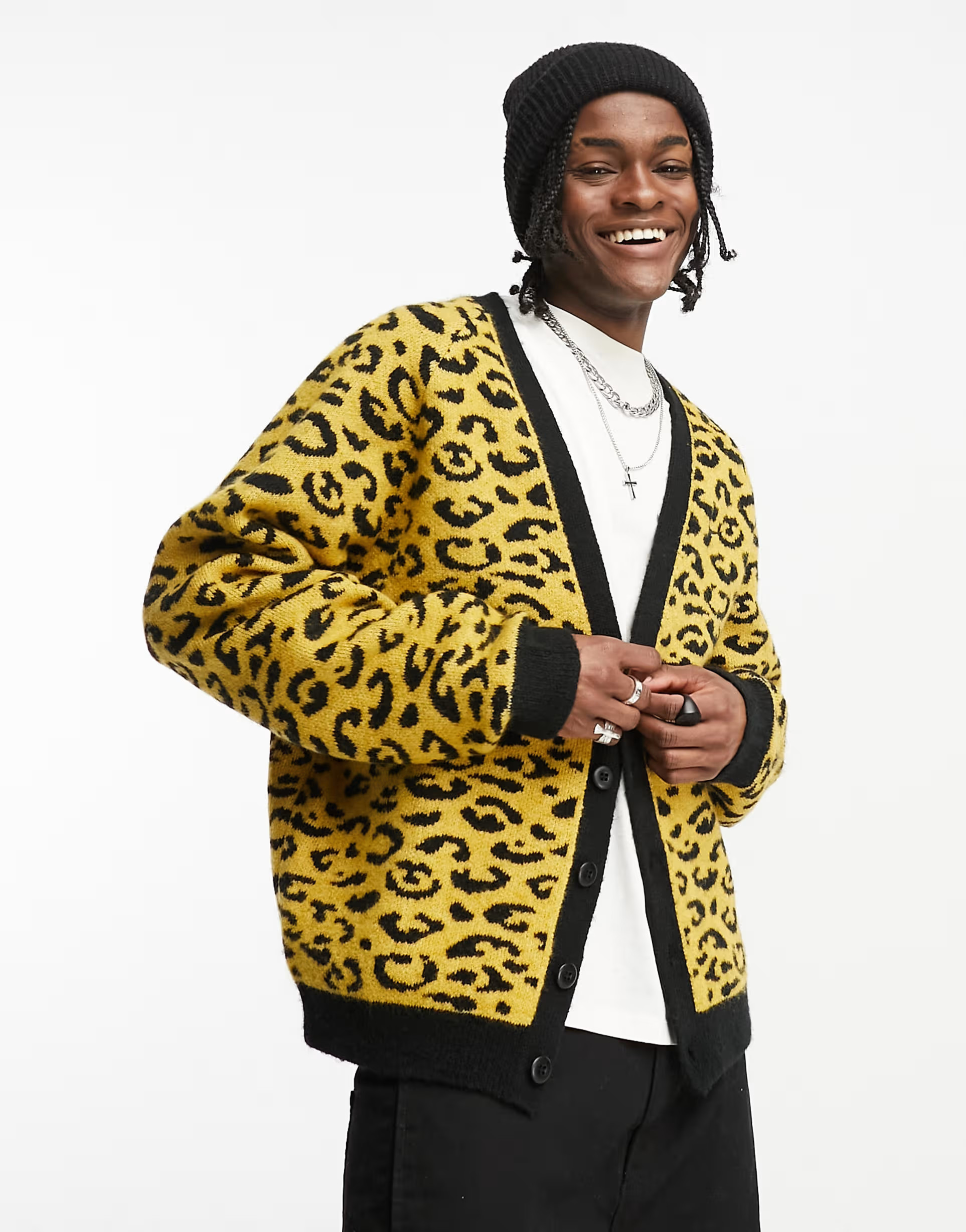 Nike Circa leopard cardigan with back swoosh | ASOS (Global)