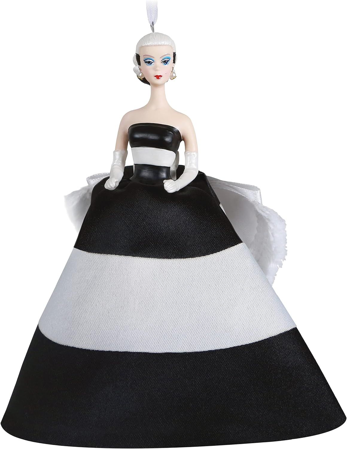 Hallmark Keepsake Christmas Ornament 2021, Barbie Black & White Forever, Porcelain and Fabric | Amazon (US)
