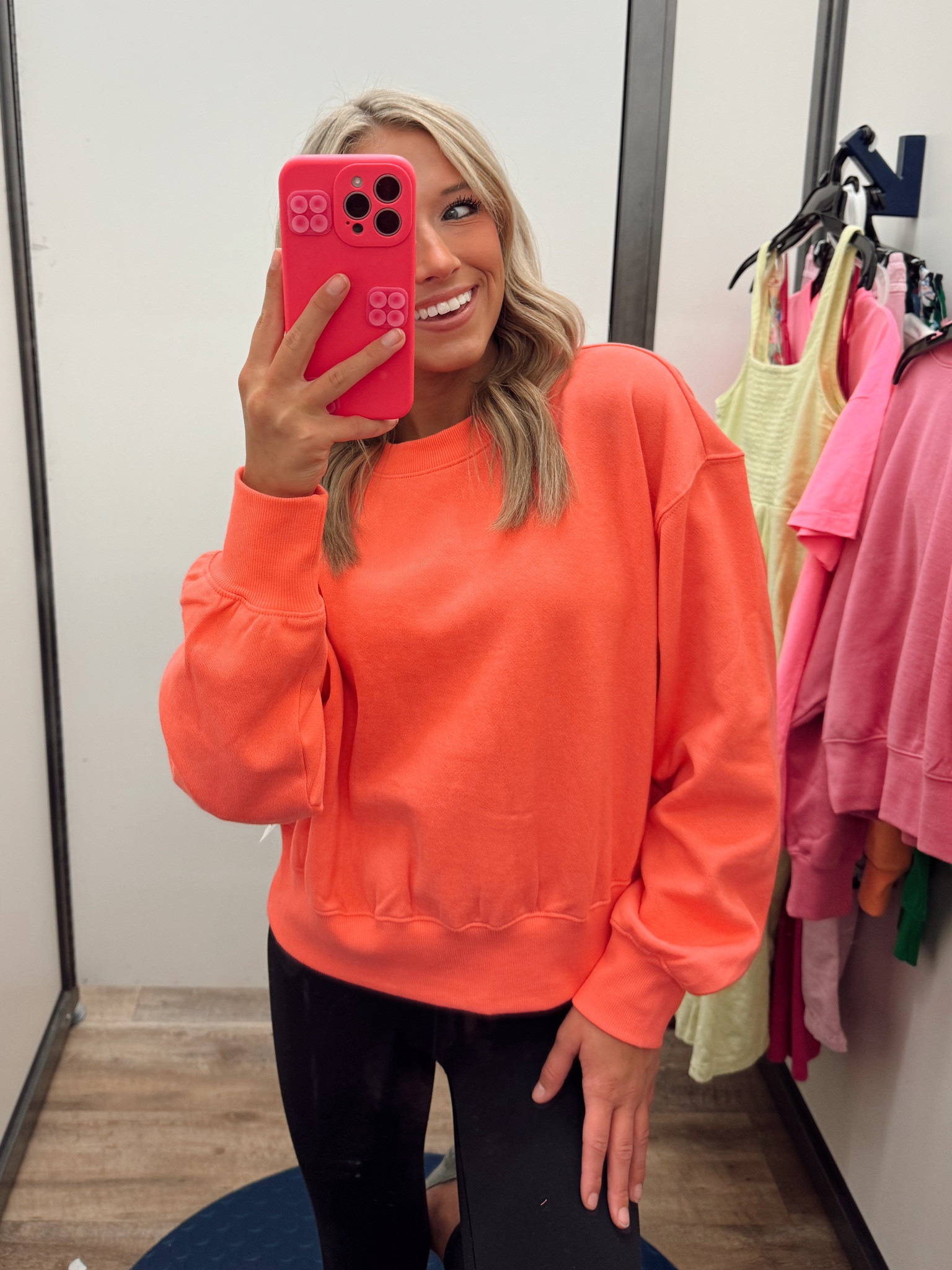 the cutest coral crew!🧡💋✨
Size small

#LTKSpringSale #LTKstyletip #LTKfindsunder50