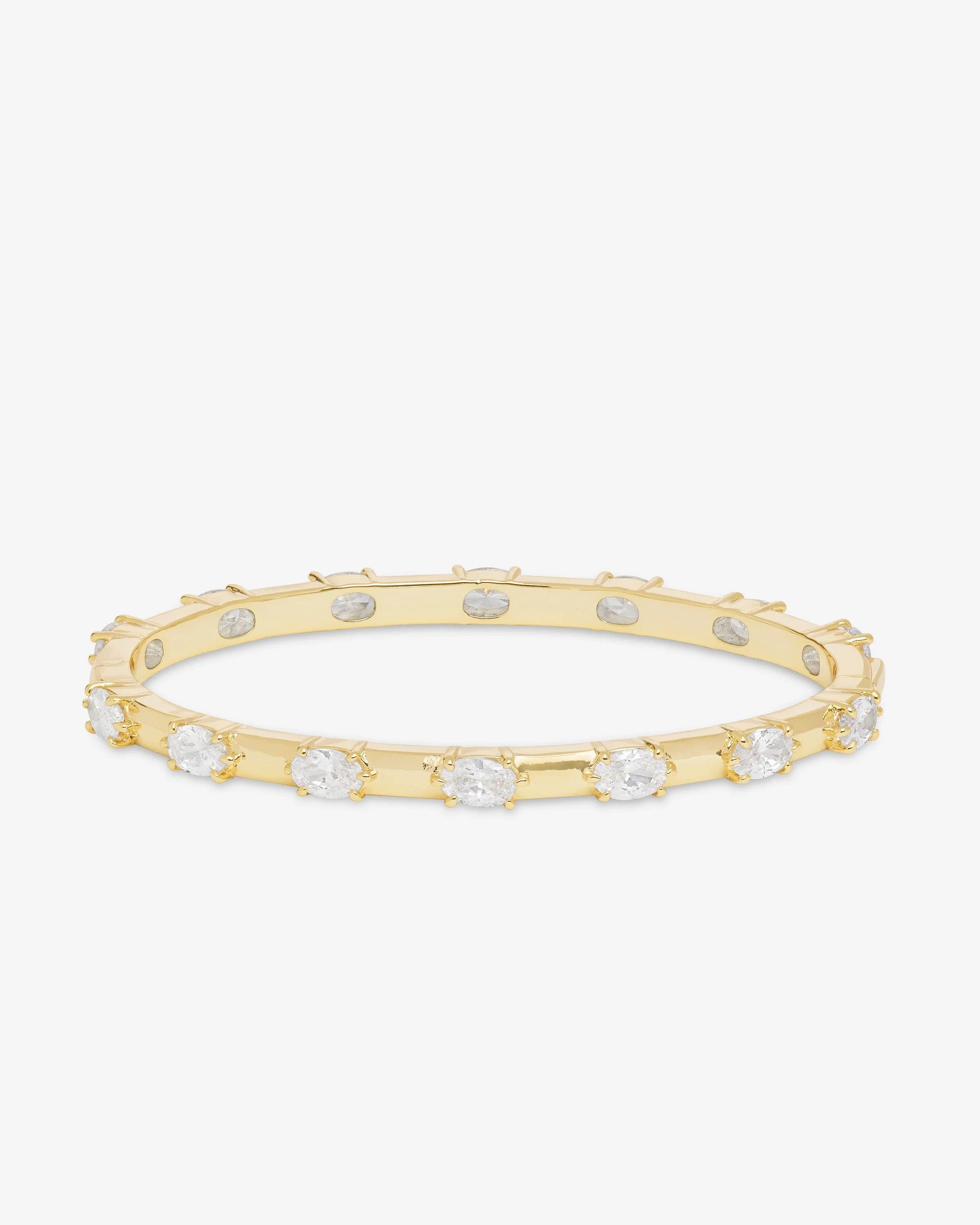 She's On Point Station Cuff - Gold|White Diamondettes | Melinda Maria Jewelry