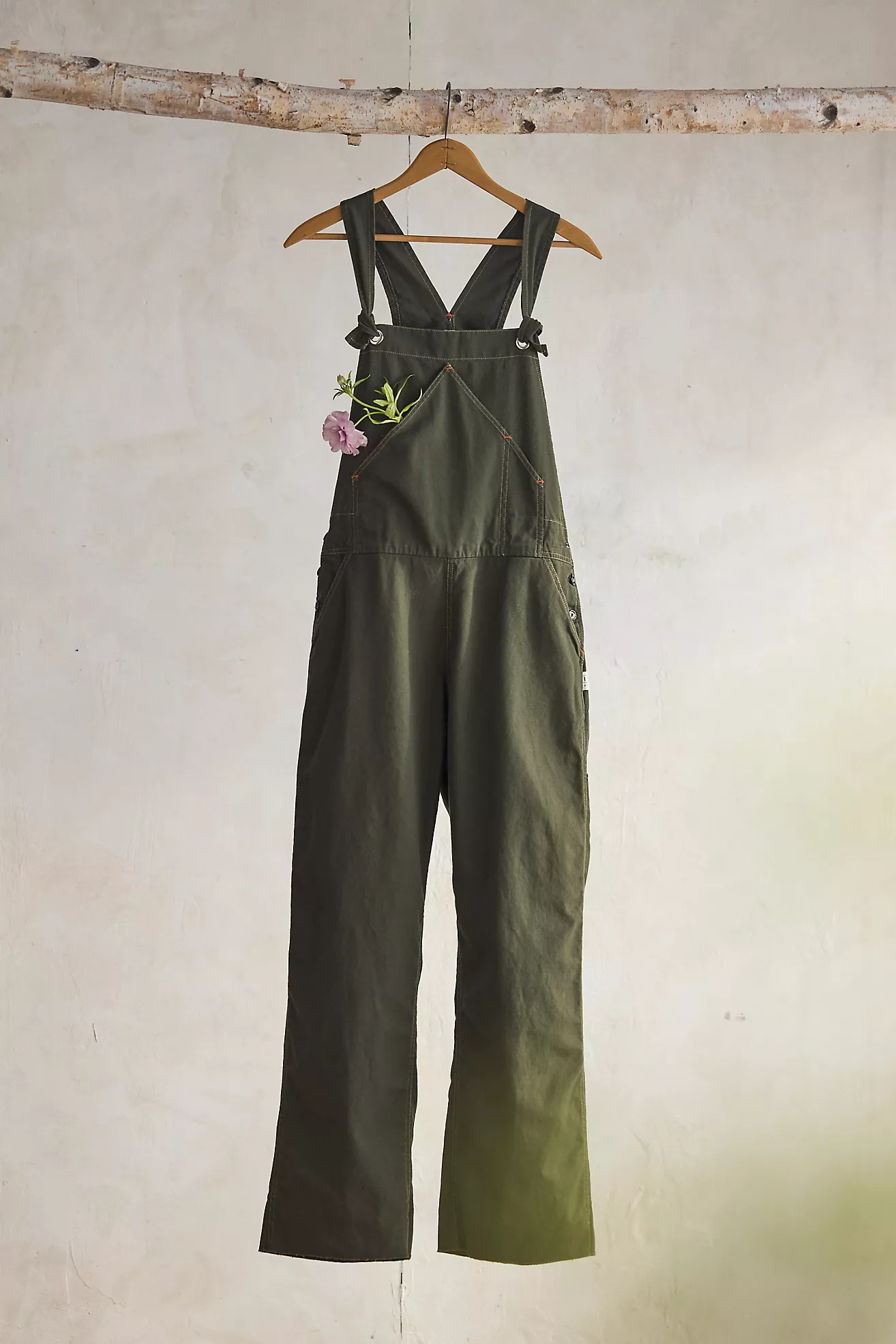 Utility Canvas Overalls, Olive | Anthropologie (US)
