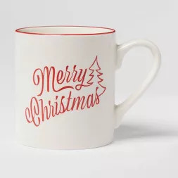 16oz Stoneware Merry Christmas Mug White - Threshold™ | Target