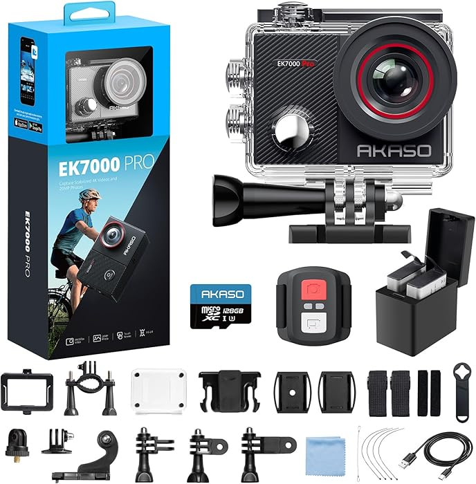 AKASO EK7000 Pro 4K30fps Action Camera with Touch Screen EIS 131ft Waterproof Underwater Camera R... | Amazon (US)