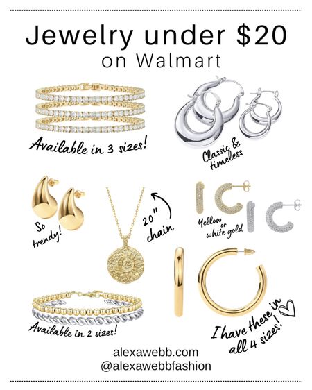 My favorite jewelry under $20 on @walmart #walmartpartner #walmart @walmartfashion #walmartfashion 

#LTKFindsUnder50 #LTKOver40 #LTKPlusSize