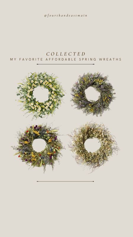 collected // affordable spring wreaths 

wreath roundup 

#LTKhome