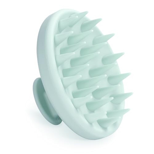 Meartchy Silicone Scalp Massager, Scalp Scrubber for Hair Growth with Soft Bristles, Scalp Exfoliator Brush Dandruff Removal Shampoo Brush for Wet Dry Scalp Care (Mint Green) | Amazon (US)