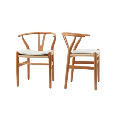 Wishbone Chairs For Dining Room,Soild Wood Weave Dining Chair,Armchair,Fully Assembled,Set Of 2 | Wayfair North America