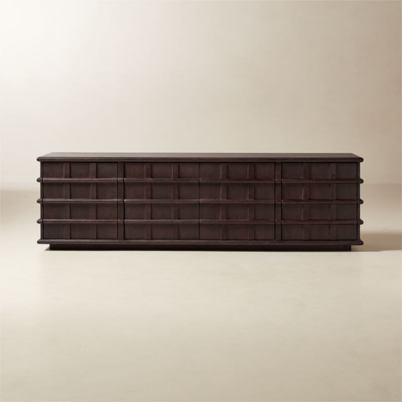 Alpena 90" Dark Acacia Wood Credenza + Reviews | CB2 | CB2