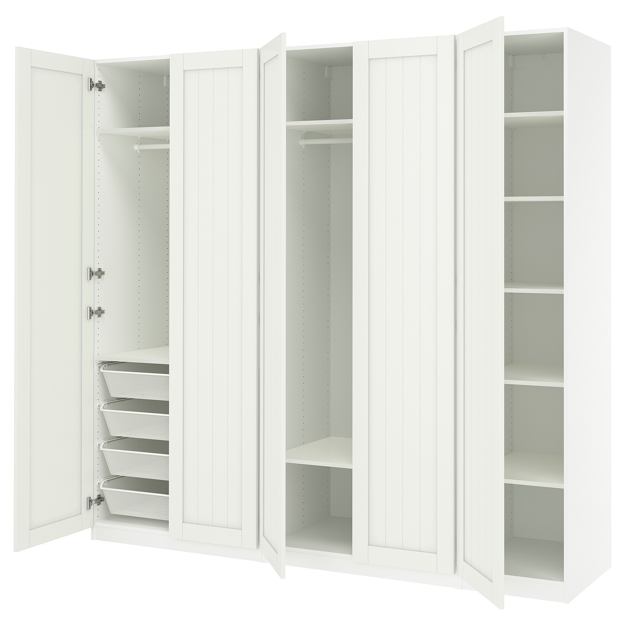 PAX / GULLABERG Wardrobe combination, white/white, 98 3/8x23 5/8x93 1/8 " | IKEA US
