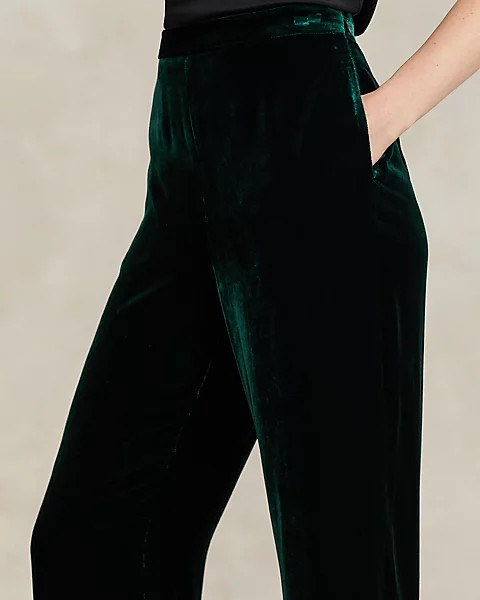 Velvet Straight-Leg Trouser | Ralph Lauren (UK)