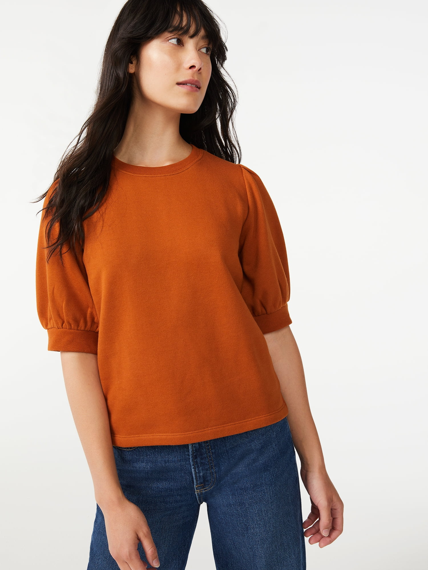 Free Assembly Women’s Puff Short Sleeve Top | Walmart (US)