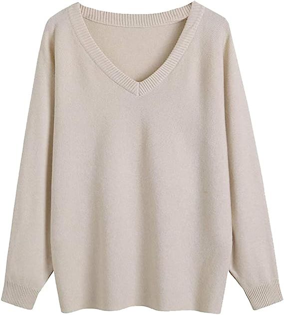 GOLDSTITCH Women Lightweight Oversized Sweaters Tops Batwing Sleeves Knitted Dolman Pullovers | Amazon (US)