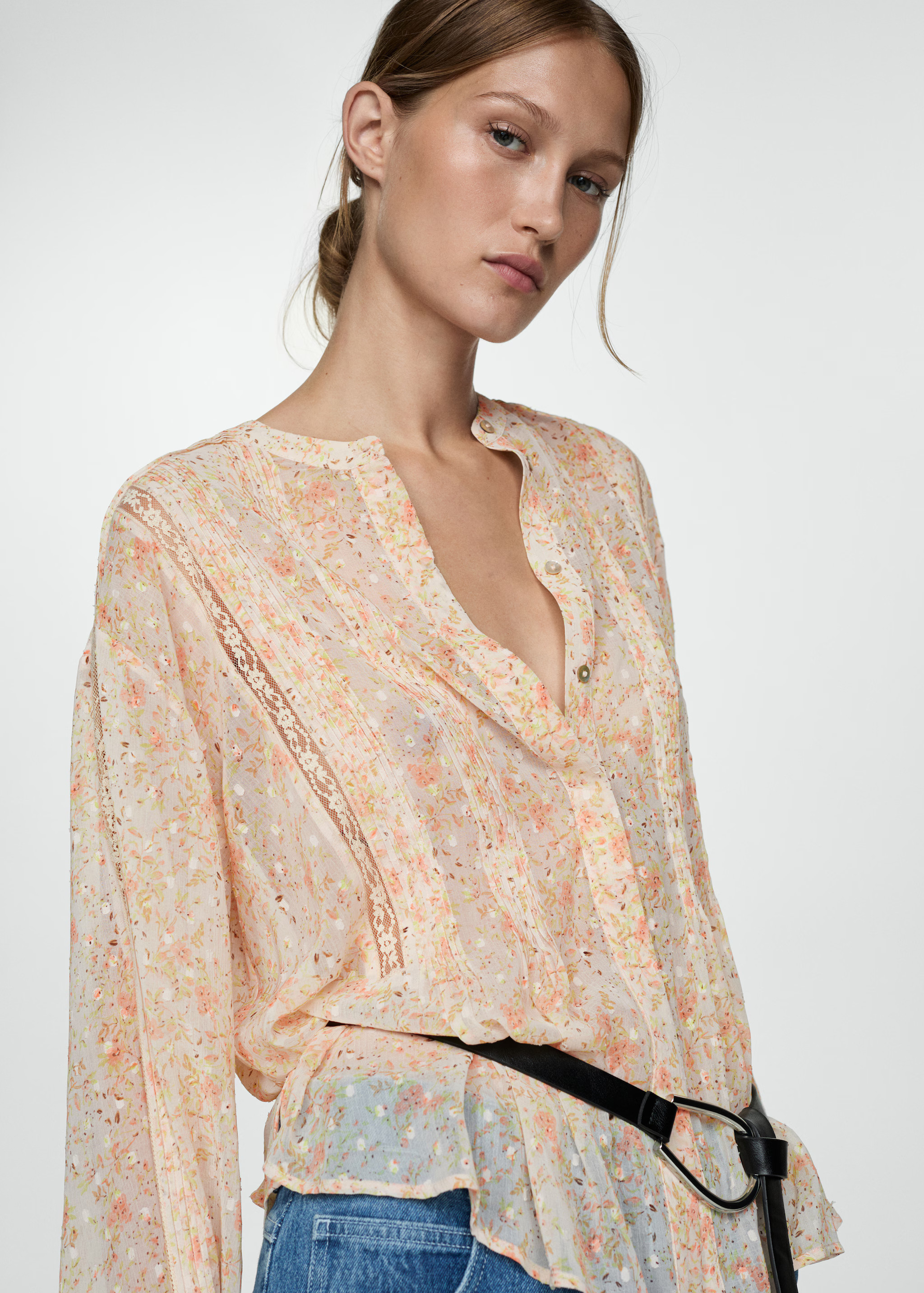 Hemd mit Blumenmuster - Damen | MANGO Deutschland | Mango EU