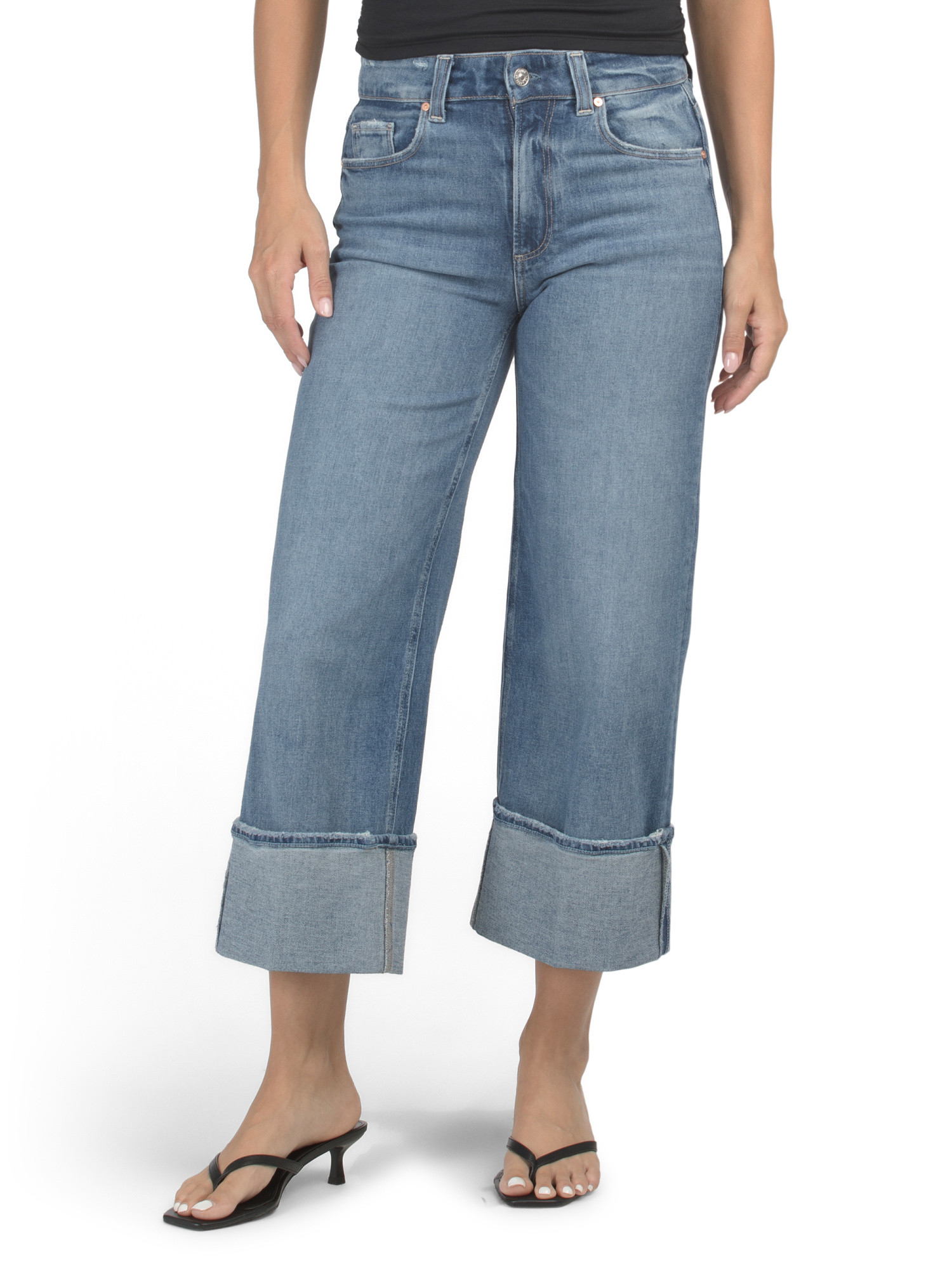Petite Sasha Wide Cuff Jeans | Marshalls