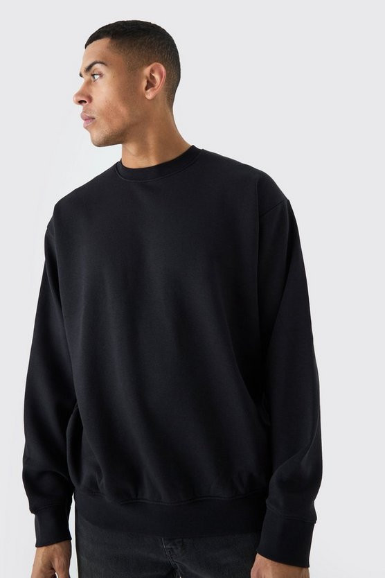 Basic Oversized Crew Neck Sweatshirt | boohooMAN (DE, IE & UK)