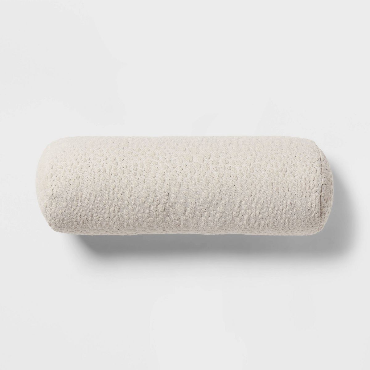 8"x22" Luxe Jacquard Cheetah Round Decorative Pillow Ivory - Threshold™ | Target