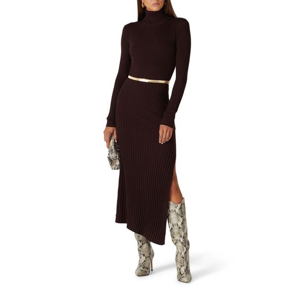 A.l.c. Emmy Turtleneck Dress brown | Rent the Runway