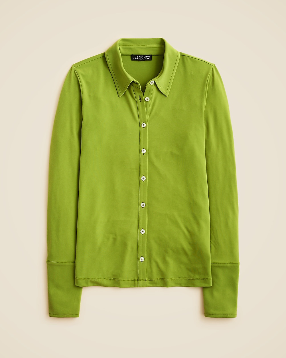Button-up shirt in matte jersey | J. Crew US