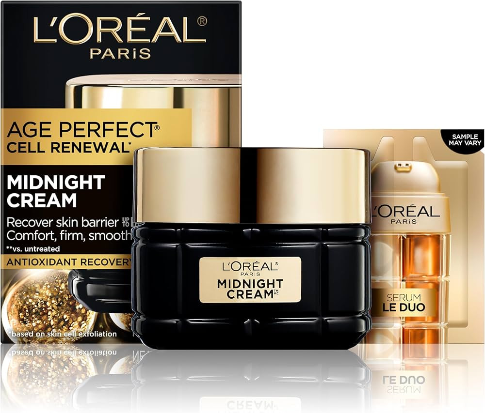 L'Oreal Paris Age Perfect Anti-Aging Midnight Cream, Face Moisturizer with Shea Butter to Reduce ... | Amazon (US)