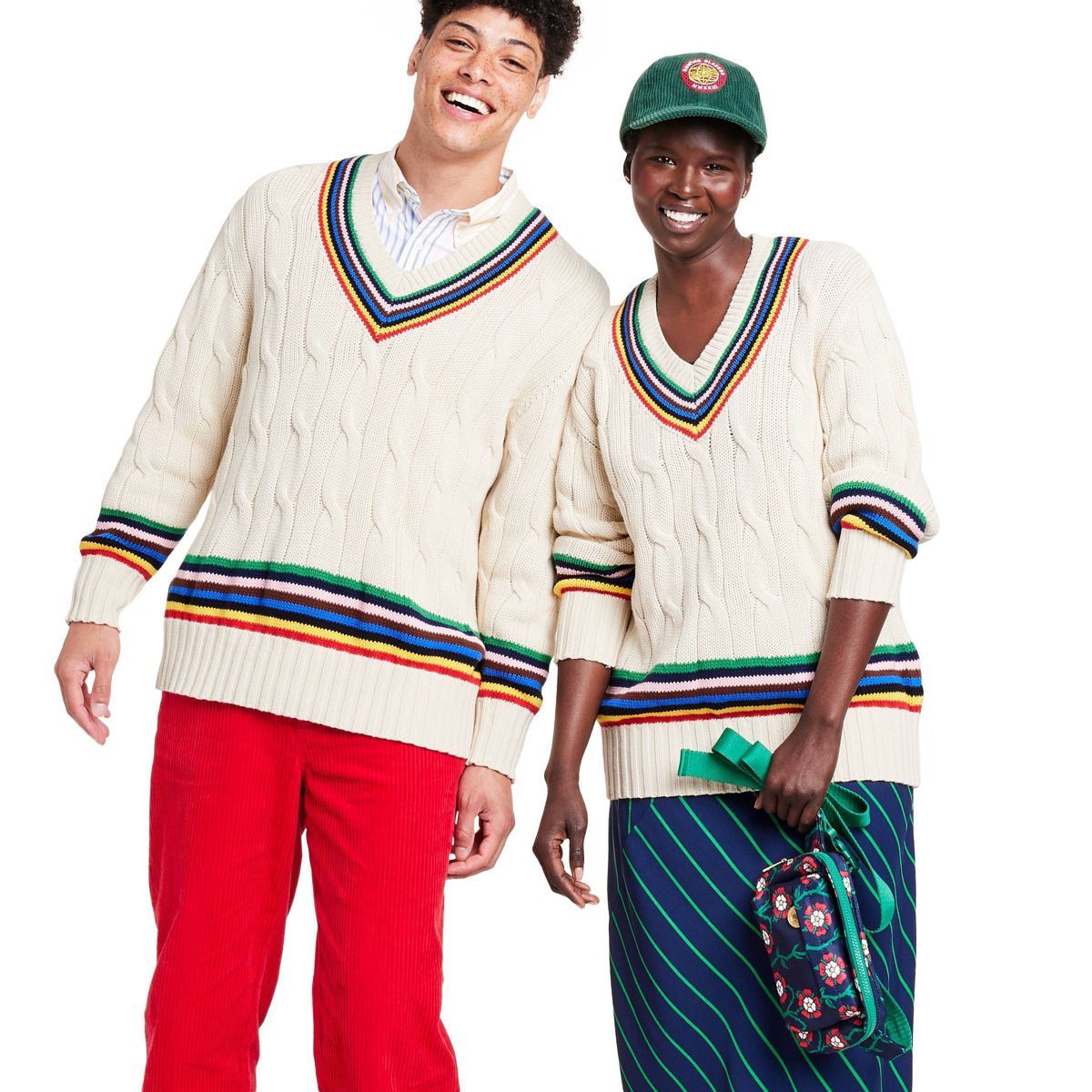 Adult Croquet Stripe Cable Knit Sweater - Rowing Blazers x Target | Target