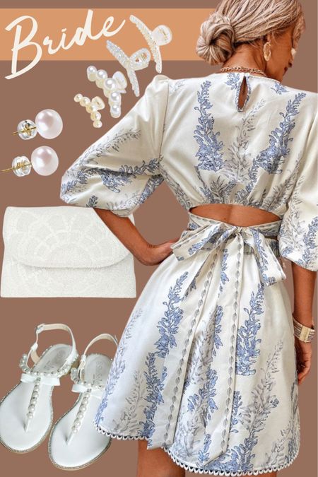 Bride outfit idea for pre-wedding events. 

#wedding #bride #sandals #floraldress #springdress

#LTKwedding #LTKunder50 #LTKstyletip