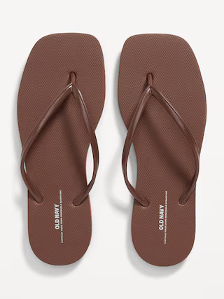 Square Toe Flip-Flop Sandals | Old Navy (US)