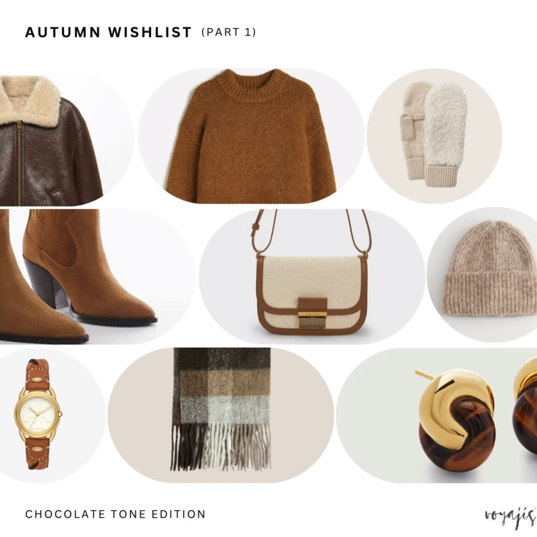 My Autumn Wishlist (Part 1) 🍂 

On my autumn wishlist, Chocolate Brown takes center stage as the must-have hue for the season. This rich, comforting colour, whether referred to as 'coffee bean' or true chocolate brown, is a versatile addition to your wardrobe. I envision cosy, chocolate brown sweaters for crisp days and elegant chocolate brown dresses or suits for special occasions, exuding confidence and style. Its ability to complement other colours offers endless options for creating unique and sophisticated looks. With Chocolate Brown as the cornerstone of this autumn fashion, you’re ready to embrace the season's warmth and timeless appeal. 🤎

Comment your favourite piece below. 🤩

Follow for more inspo 💖

#chocolatebrown #autumnoutfits #autumntrends


#LTKSeasonal #LTKGiftGuide #LTKstyletip