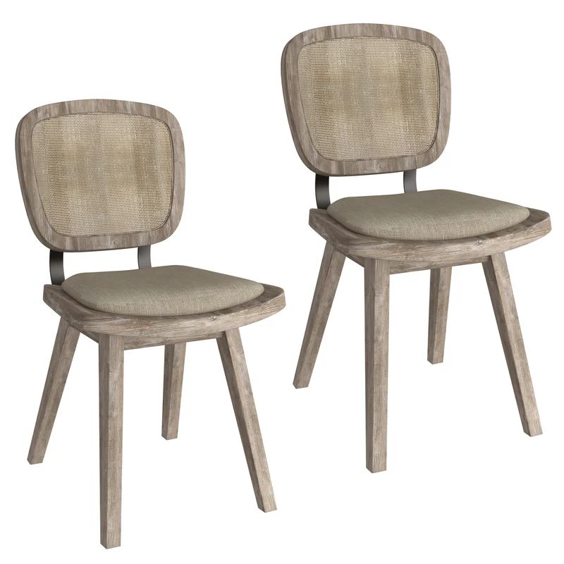 Set Of 2 Mid-Century Modern Linen Side Chair | Wayfair Professional