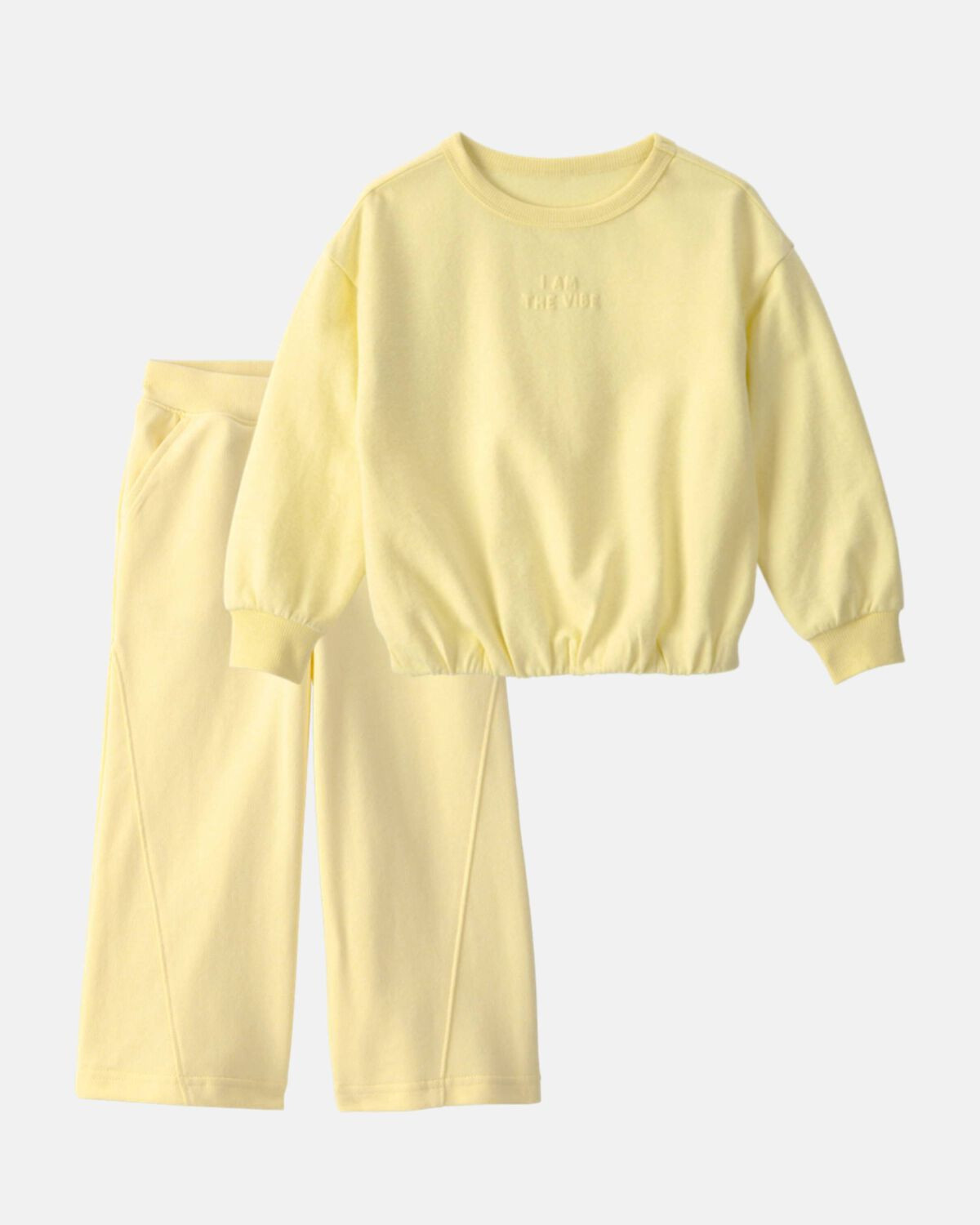 Baby Girl 2-Piece French Terry Pullover & Pant Set - Yellow | Carter's Inc