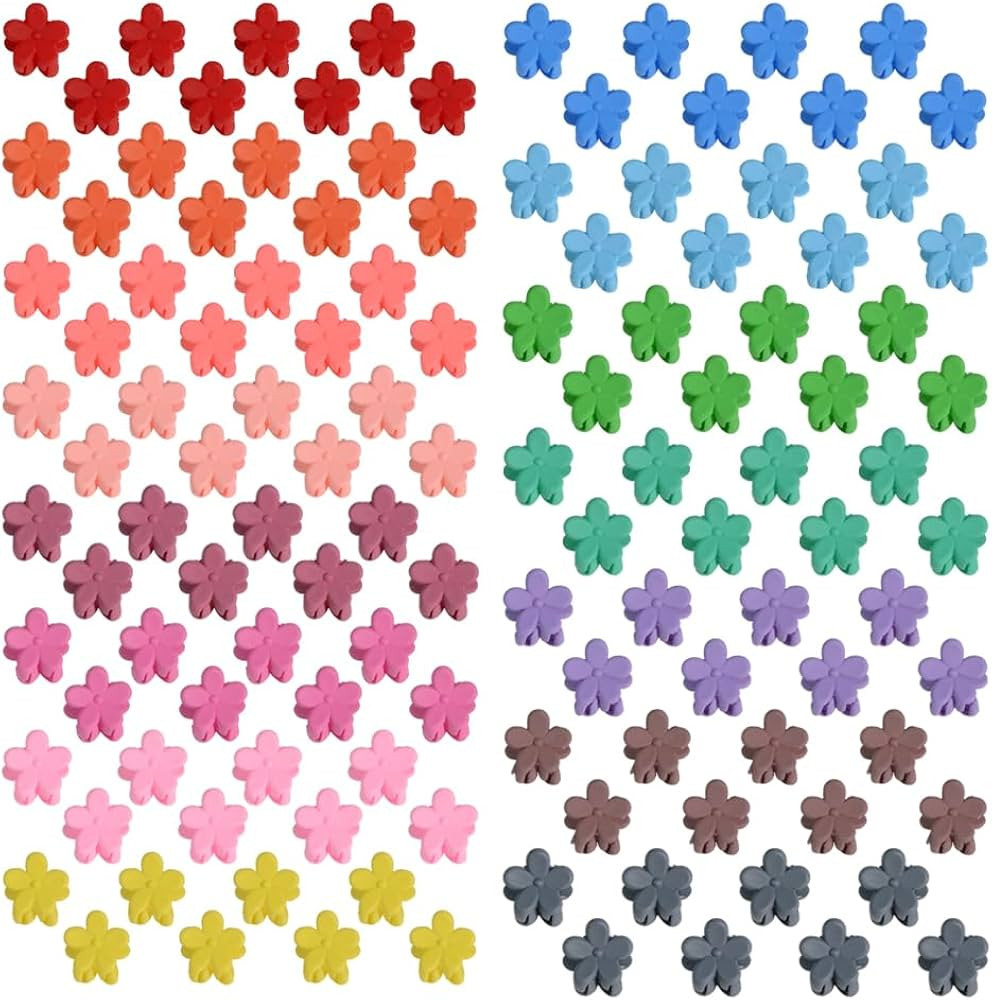 Mini Flower Hair Clip Flower Clips,Colorful Mini Hair Claw,for Women, Girls,Baby, Toddler Bangs S... | Amazon (US)