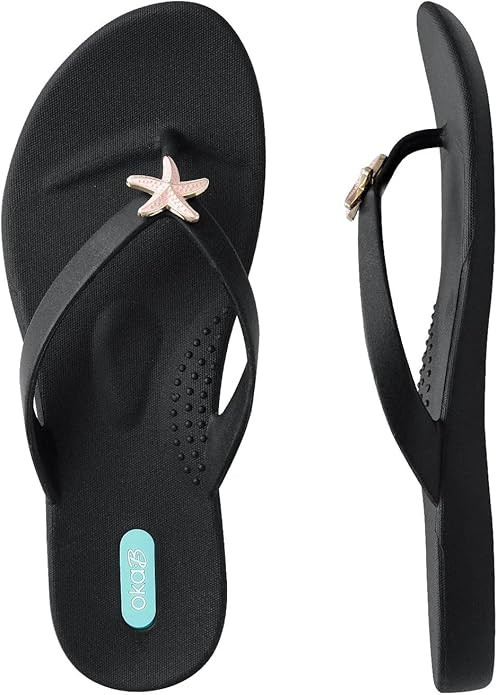 Oka-B Women's Millie Avon Flip Flop Sandal with Starfish Charm | Amazon (US)