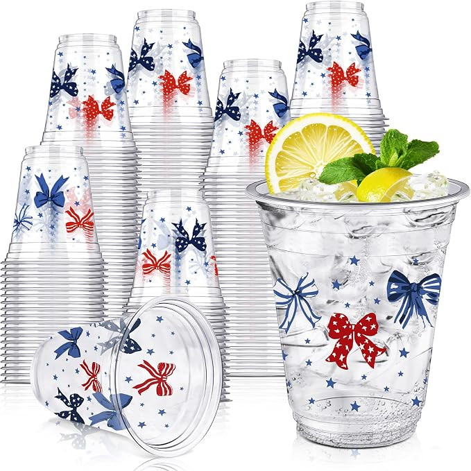 Uiifan 50 Pcs 4th of July Cups Patriotic Party Supplies 12 oz 250th Anniversary Cups Independence... | Amazon (US)