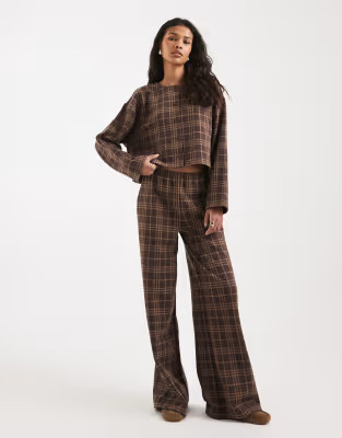 Miss Selfridge check soft rib co-ord | ASOS (Global)