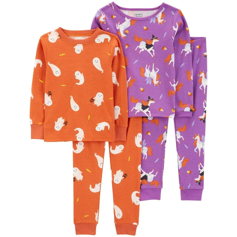 Carter's Child of Mine Toddler Halloween Pajamas, 2-Pack, 4-Piece, Sizes 12M-5T | Walmart (US)