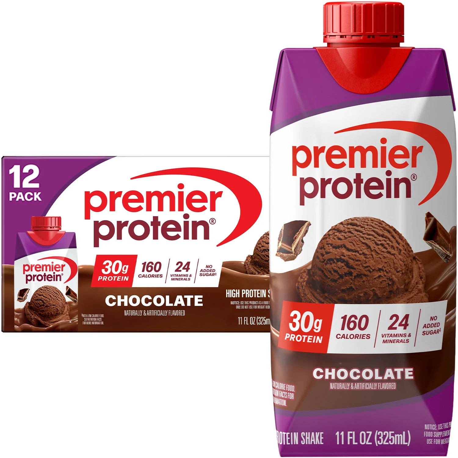 Premier Protein Shake, Chocolate, 30g Protein, 11 Fl Oz, 12 Ct | Walmart (US)