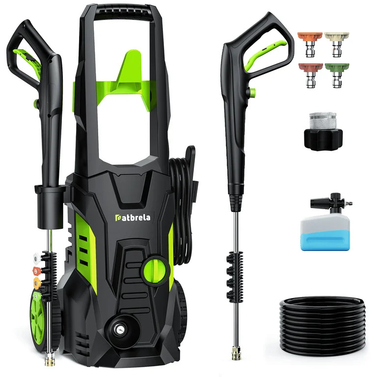 1800W Electric Pressure Washer, 5000PSI Max 3.0 GPM with 4 Nozzles, Portable High Pressure Cleani... | Walmart (US)