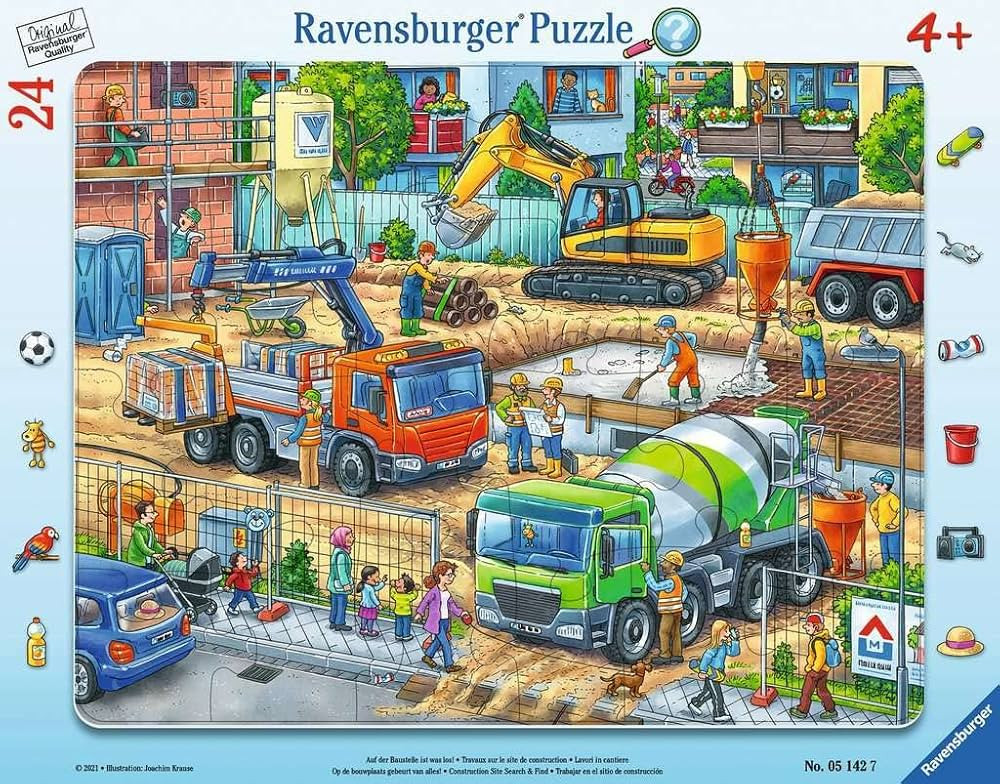 Ravensburger 05142 Children's Puzzle Busy Construction Site 24 Pieces | Amazon (US)