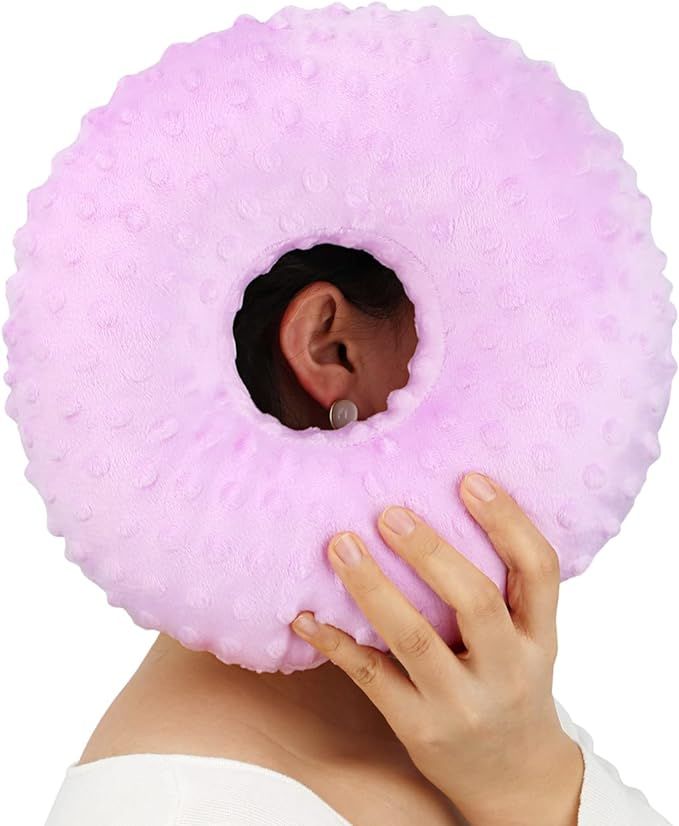 Piercing Pillow Ear Pillows Donut with Hole for Ear Pain CNH, Piercing, Pain Relief Sleeping, Pre... | Amazon (US)