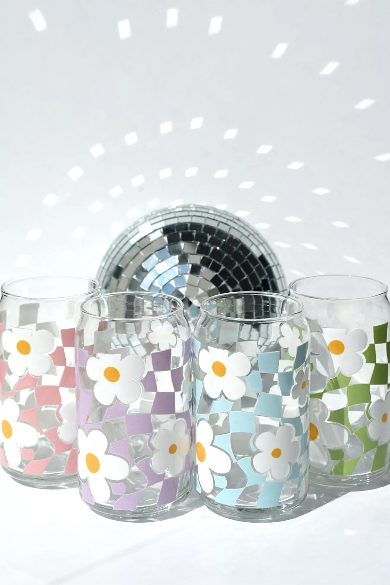 Golden Hour Designs Checkerboard Flower Glass Cup | Free People (Global - UK&FR Excluded)