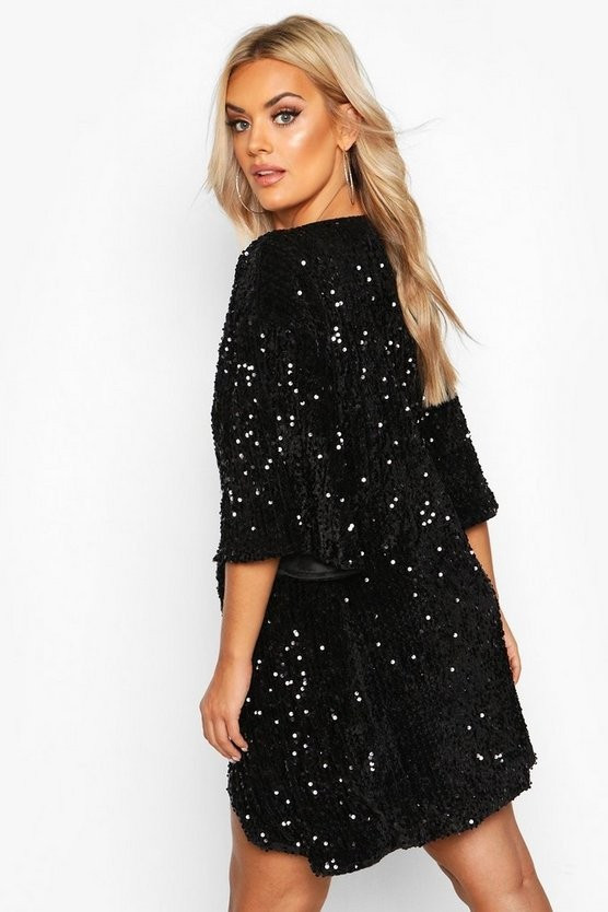 Plus Sequin Twist Front Dress | Boohoo.com (US & CA)